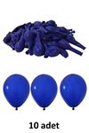 Lacivert Balon 12" - 30 cm Lateks Lacivert Renk Balon 10'lu Paket