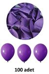 Mor Balon 12" - 30 cm Lateks Mor Renk Balon 100'lu Paket