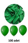 Yeşil Balon 12" - 30 cm Lateks Yeşil Renk Balon 100'lu Paket